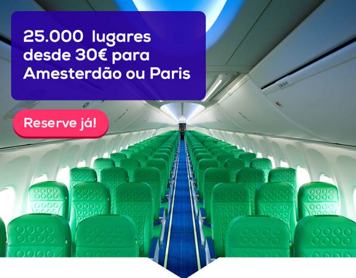 30€ de Portugal para Europa em voos Transavia até 31-03-2016