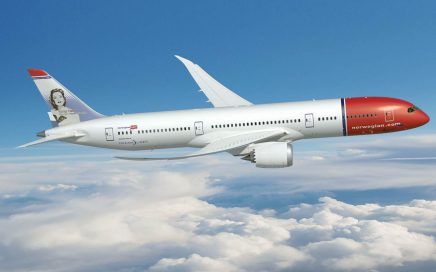 Dreamliner 787-9 da Norwegian em pleno voo