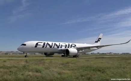 Airbus A350 XWB da Finnair em voo de teste