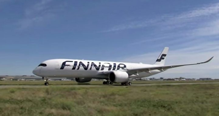 Airbus A350 XWB da Finnair em voo de teste
