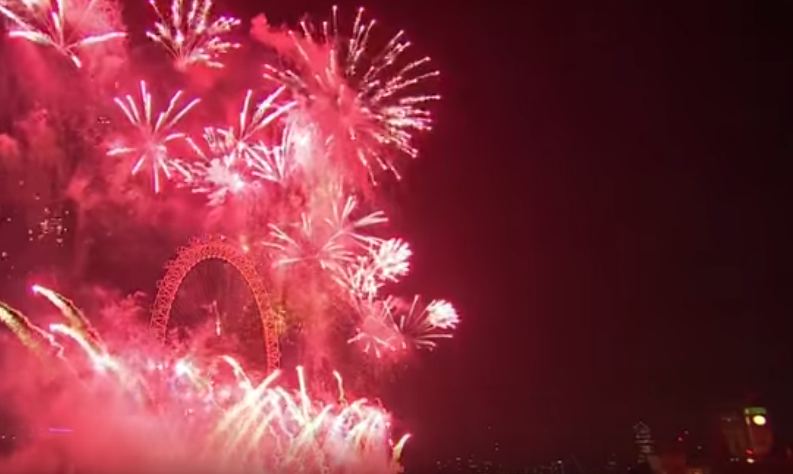 Fogo de artificio em Londres em 2015