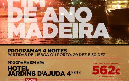 Estadia 4 noites al 562€ Fim de Ano 2015 Funchal