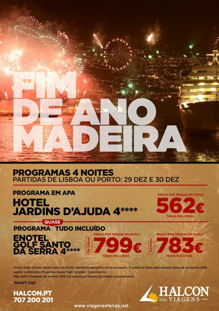 Estadia 4 noites al 562€ Fim de Ano 2015 Funchal