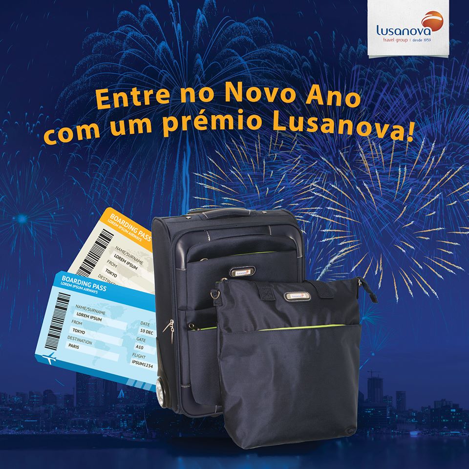 Passatempo Agência de Viagens Lusanova atribui 1 troley e 1 bolsa