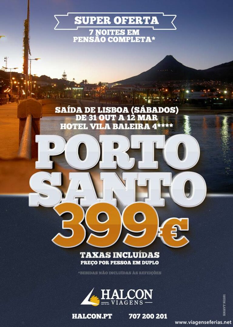 Programa de Inverno entre Outubro e Março 2016 para ilha de Porto Santo