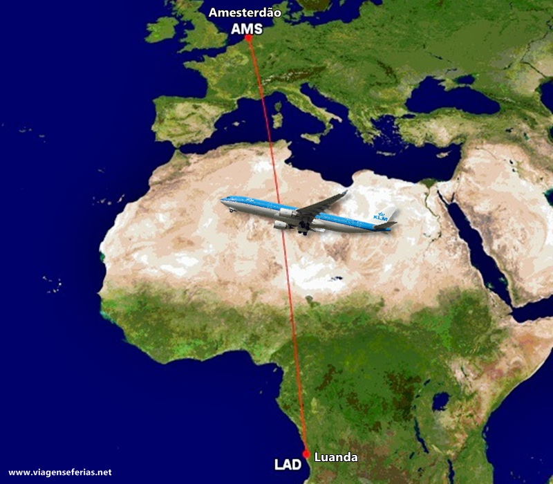 Roa dos 3 voos semanais Amesterdão-Luanda da KLM