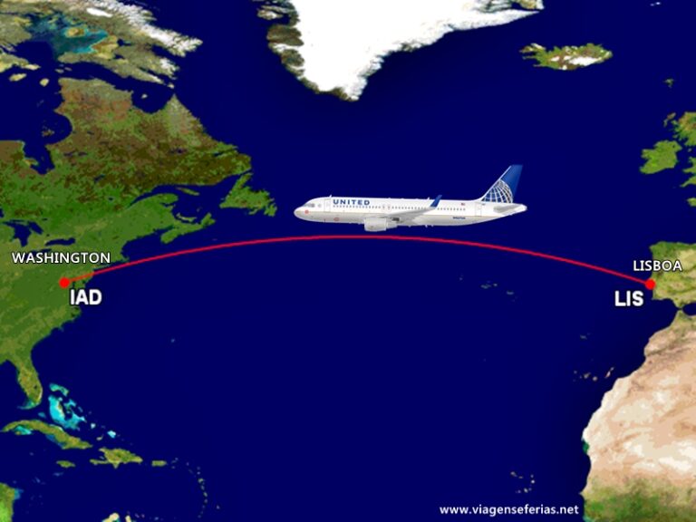 Rota Washington-Lisboa pela United Airlines