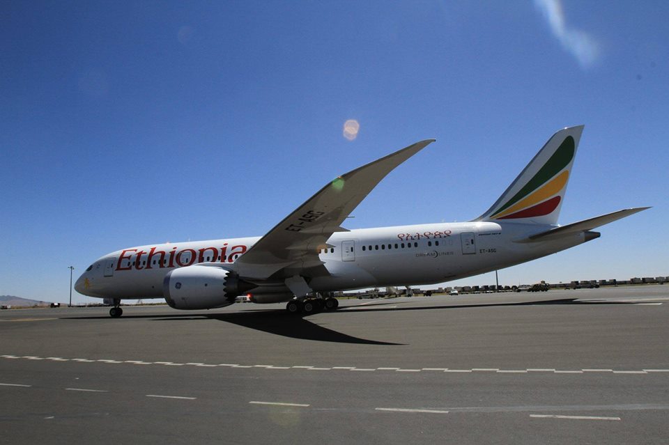 Boeing 787 da Ethiopian Airlines em Adis Abeba