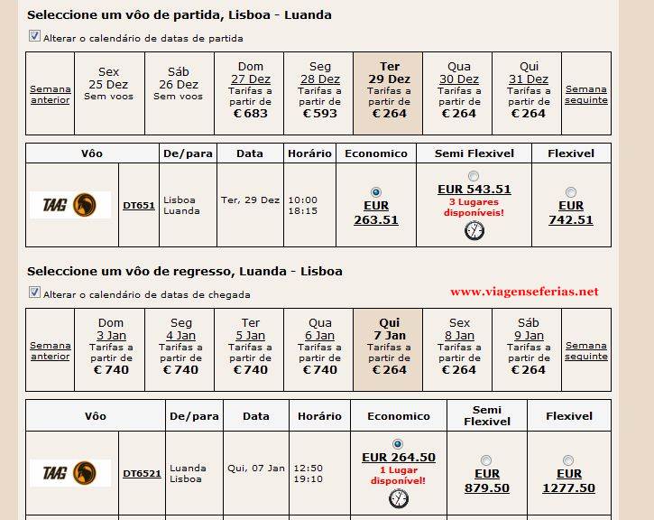 Lisboa-Luanda a 264€ por percurso em promoção na TAAG