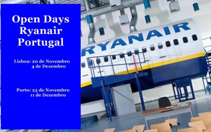 Recrutamento Ryanair Open Days 4 e 11 de Dezembro em Portugal