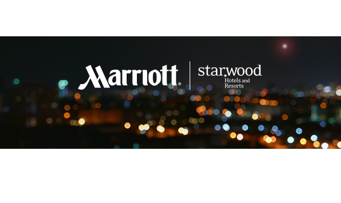 Logos dos Grupos hoteleiros Marriot e Starwood