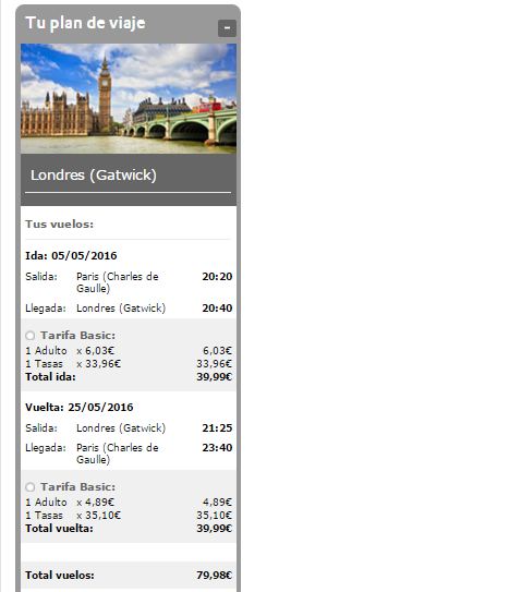 Plano de Viagem Vueling Londres-Paris desde 79.98€