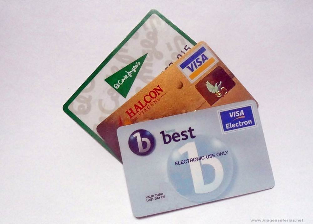 3 cartões de pagamento: Crédito, Débito e Multibanco