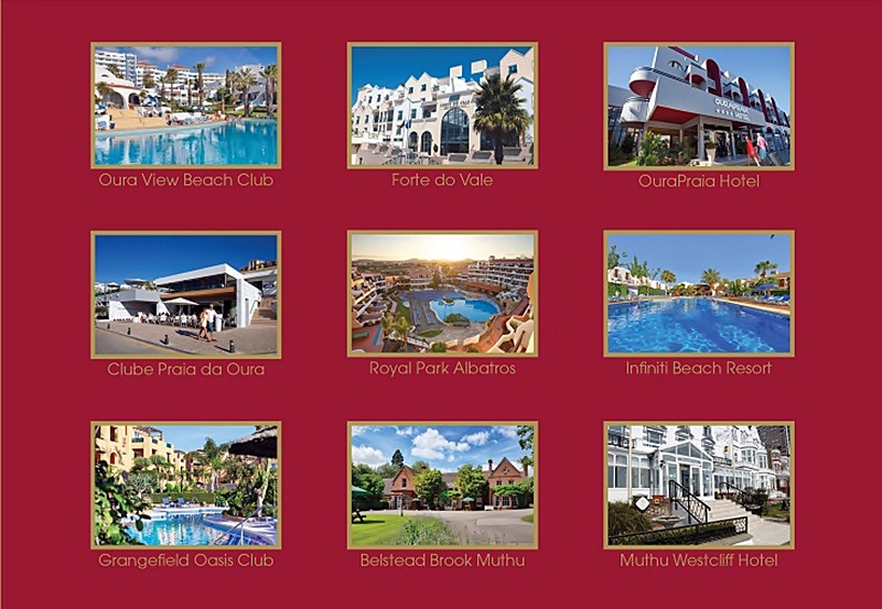9 hotéis do Grupo Muthu no Algarve, Espanha, Londres e Índia