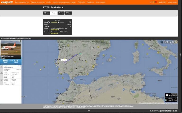 easyJet incorpora funcionalidades do FlightRadar24