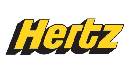 Logo da empresa rent-a-car Hertz