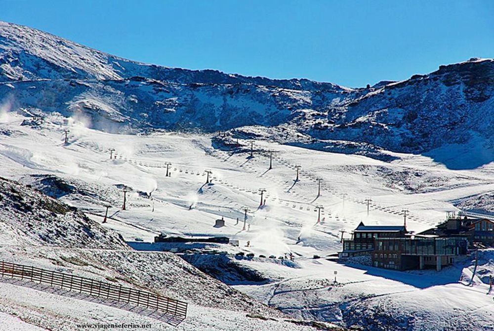 Borreguiles na Sierra Nevada em Espanha a 15 de Novembro