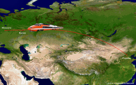Possível linha comboio TGV que liga em 2 dias Moscovo a Pequim