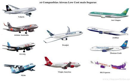 Aviões das 10 Companhias Aéres Low Cost mais seguras