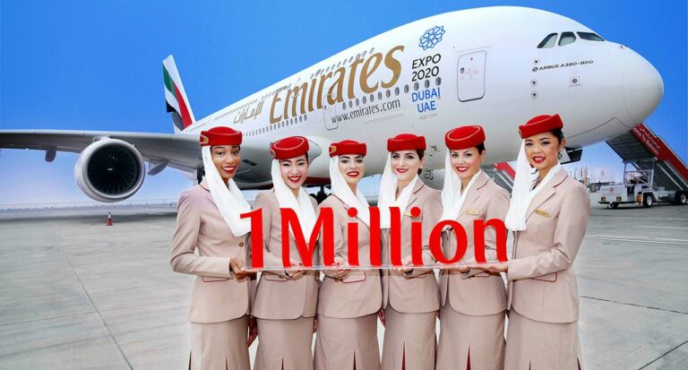 Emirates atinge 1 milhão de seguindores e lança concurso