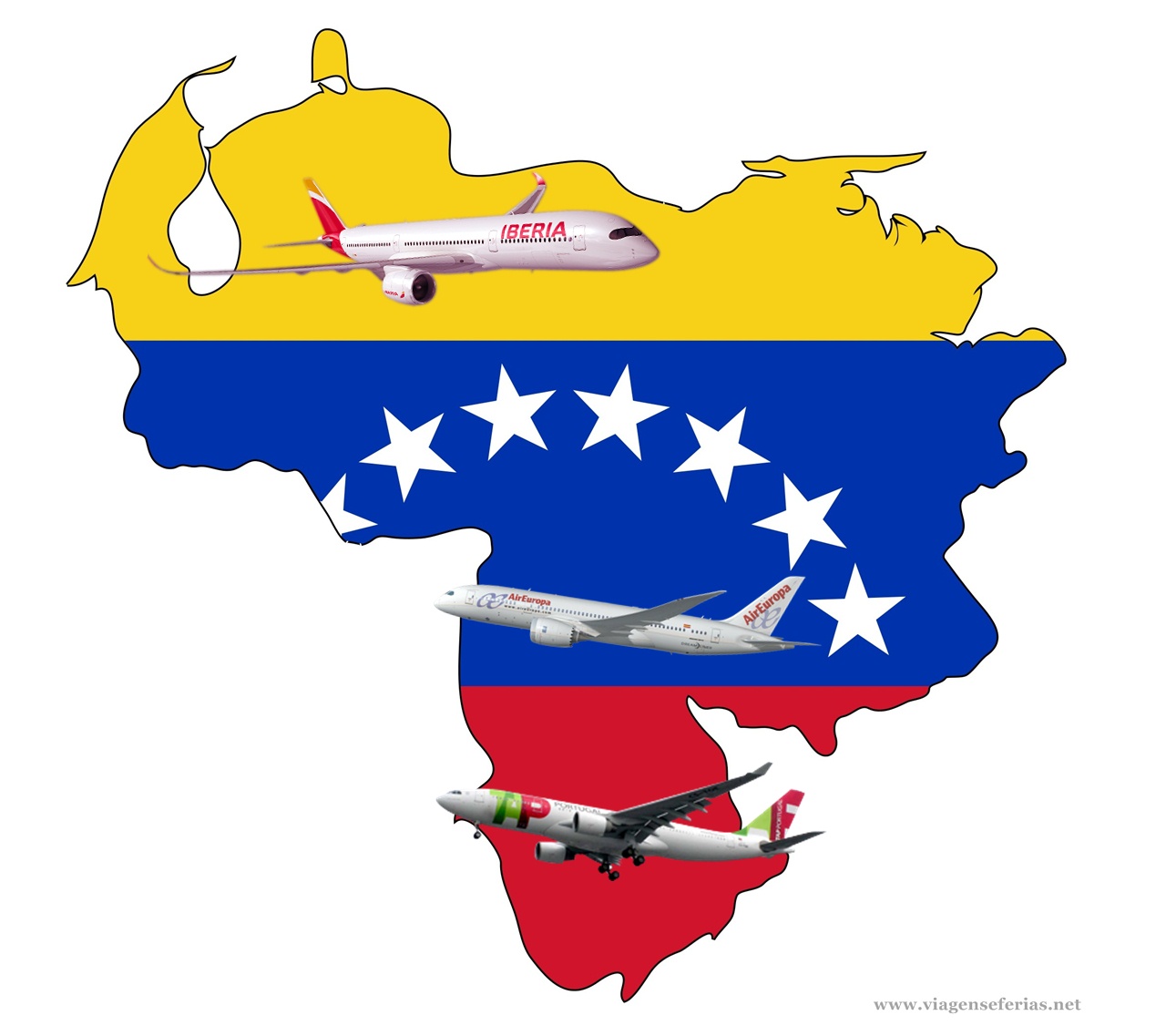 3 Companhias Aéreas que voam para a Venezuela: TAP, Iberia e Air Europa