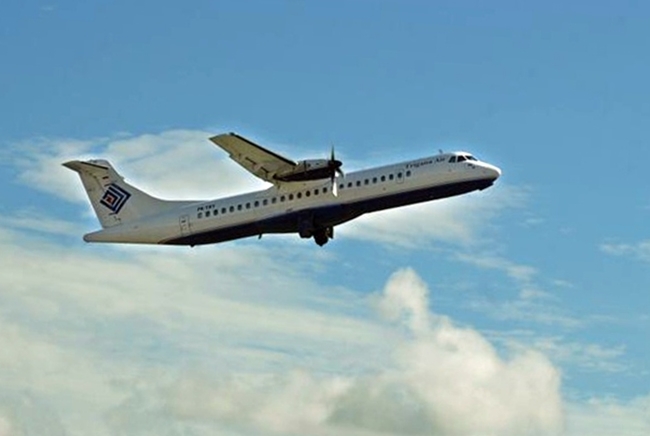 Avião ATR 72 da Companhia Trigana Air da Indonésia