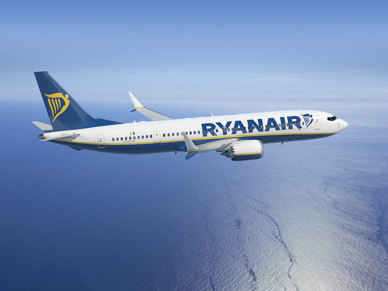 Um dos 200 aviões Boeing B737 MAX da Low Cost Ryanair