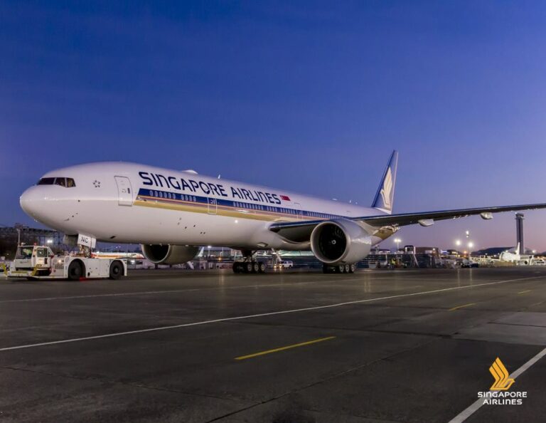 Boeing 777 da Singapoure Airlines, frota com media de 7 anos