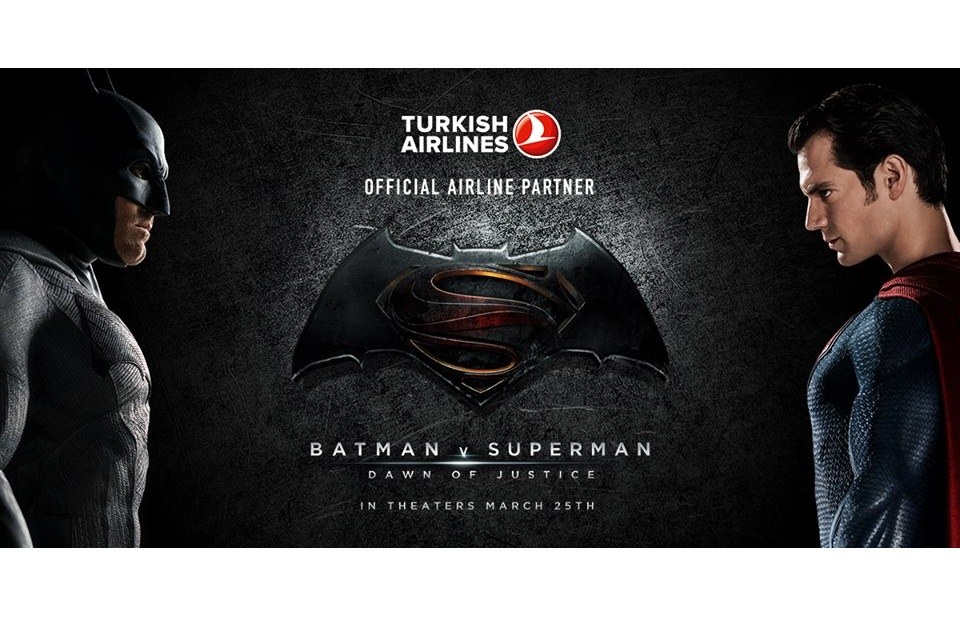 Turkish Airlines companhia aérea oficial Batman v Superman