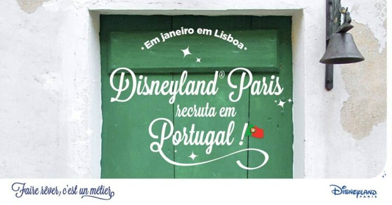 Recrutamento 19 e 20 de Janeiro em lisboa para emprego na Disneyland Paris