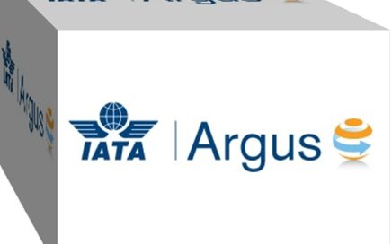 Logo do sistema IATA Argus numa caixa
