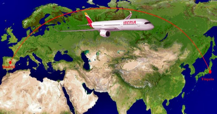 Rota voos Iberia entre Madrid e Tóquio a partir de 18-10