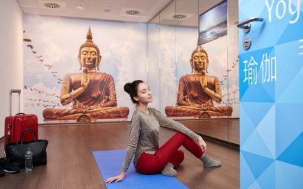 Sala de Ioga grátis no aeroporto de Frankfurt na Alemanha