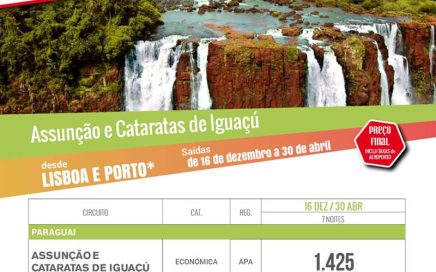 Circuito de férias no Paraguai a 1425€ Assunção e Iguaçu