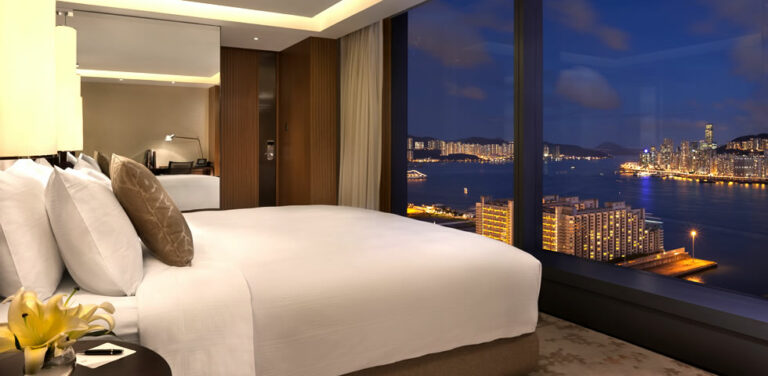 Um dos 262 quartos do Hotel Icon em Hong Kong