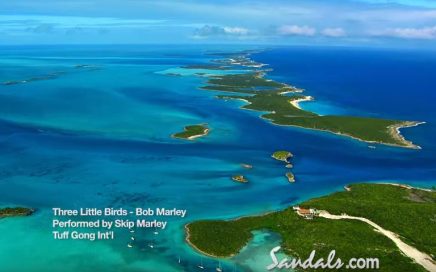 Anúncio da Sandals Resorts nas Caraíbas com música de Bob Marley