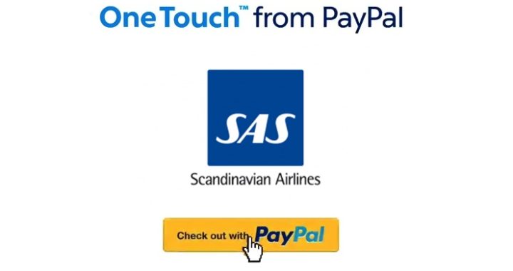 Companhia escandinava SAS permite pagamentos com Paypal One Touch