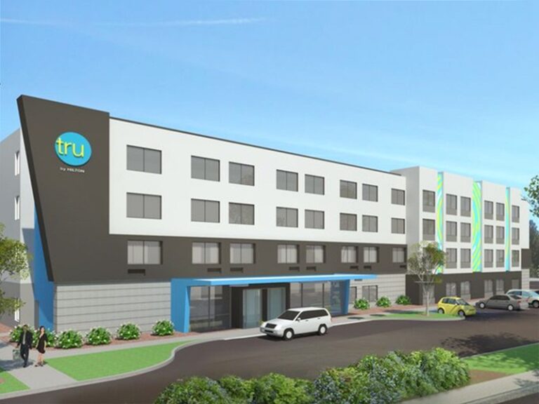Modelo exterior do Hotel Tru by Hilton com 98 quartos