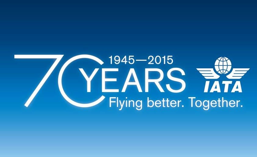 Simbolo 70 anos da IATA - de 1945 a 2015