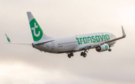 B737-800 registo F-HTVA da Transavia France em voo