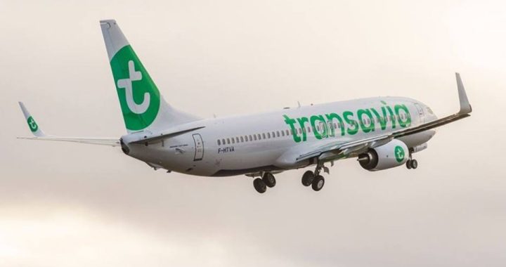 B737-800 registo F-HTVA da Transavia France em voo