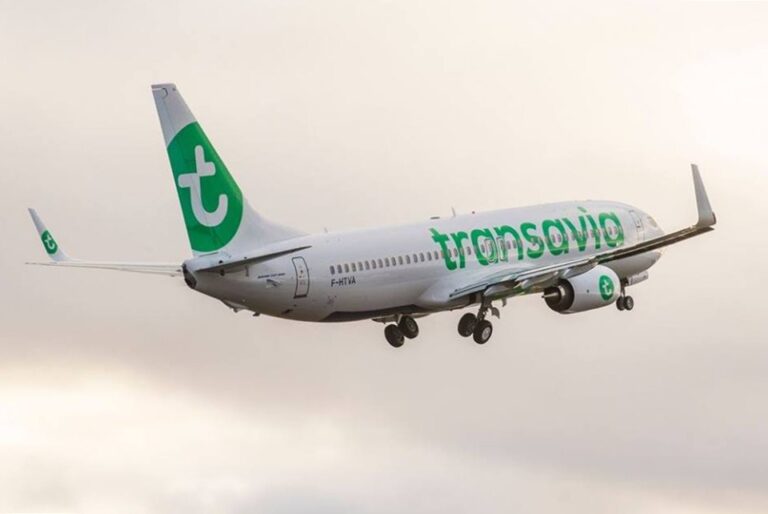 B737-800 registo F-HTVA da Transavia France em voo