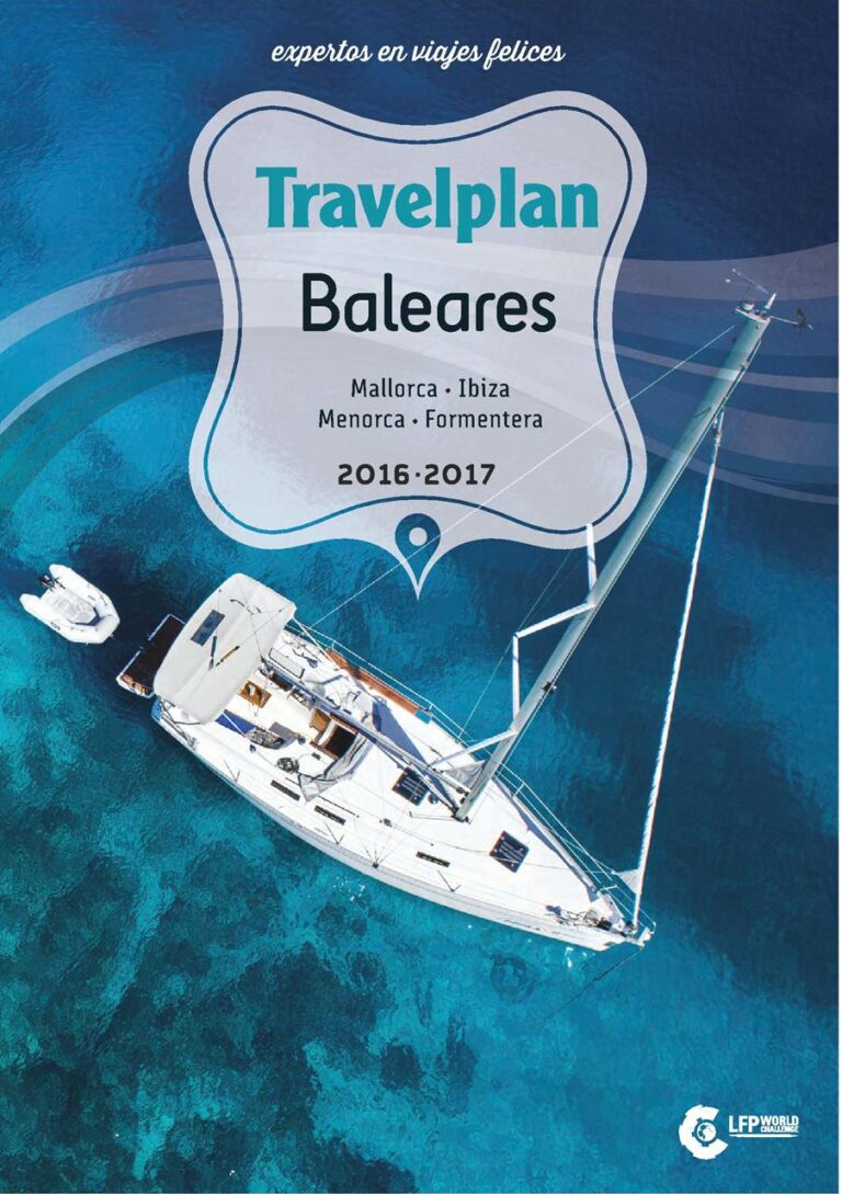 Capa Catálogo Baleares 2016 do Operador Turístico Travelplan