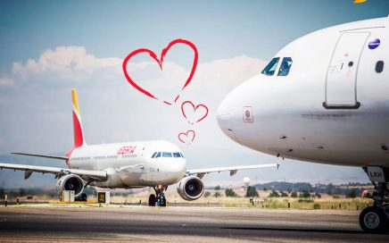 Descontos 25% de São Valentim pela Companhia Aérea Iberia