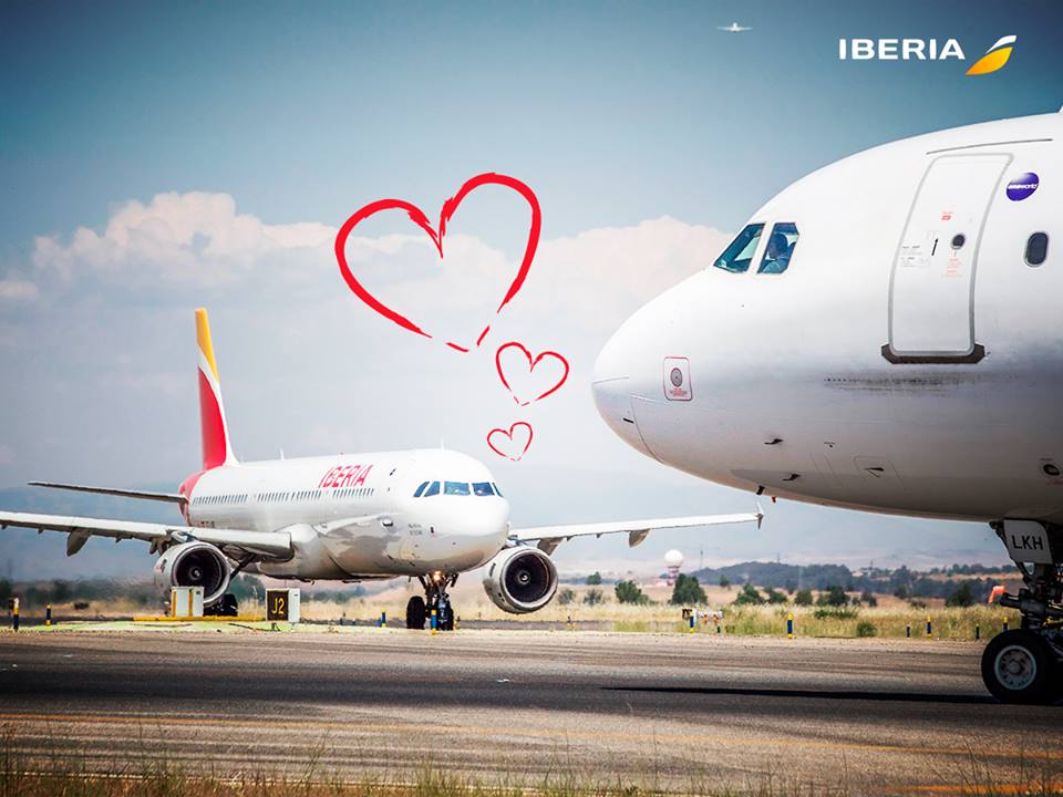 Descontos 25% de São Valentim pela Companhia Aérea Iberia