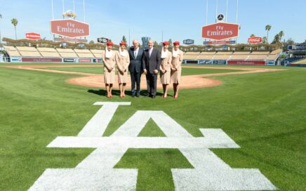 Patrocinio da Emirates Airline no Estádio do LA Dodgers
