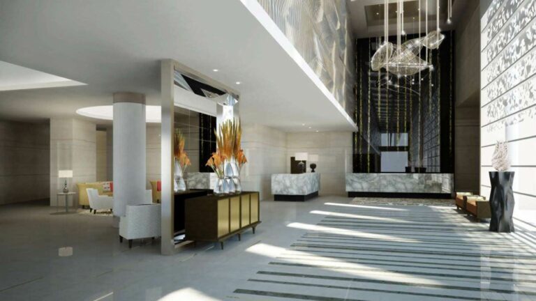 Lobby do hotel Four Seasons Abu Dhabi nos EAU