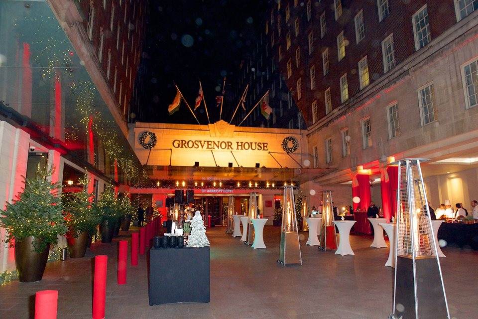 Pátio do Hotel Grosvenor House em Londres (Marriott)