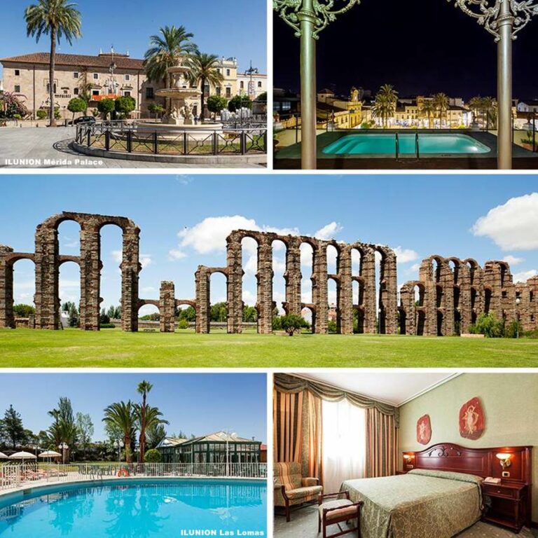 Hotéis Ilunion Mérida palace e Las Lomas na cidade de Mérida