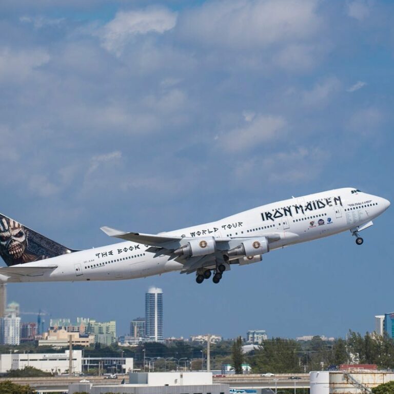 Avião B747 Ed Force One dos Iron Maiden
